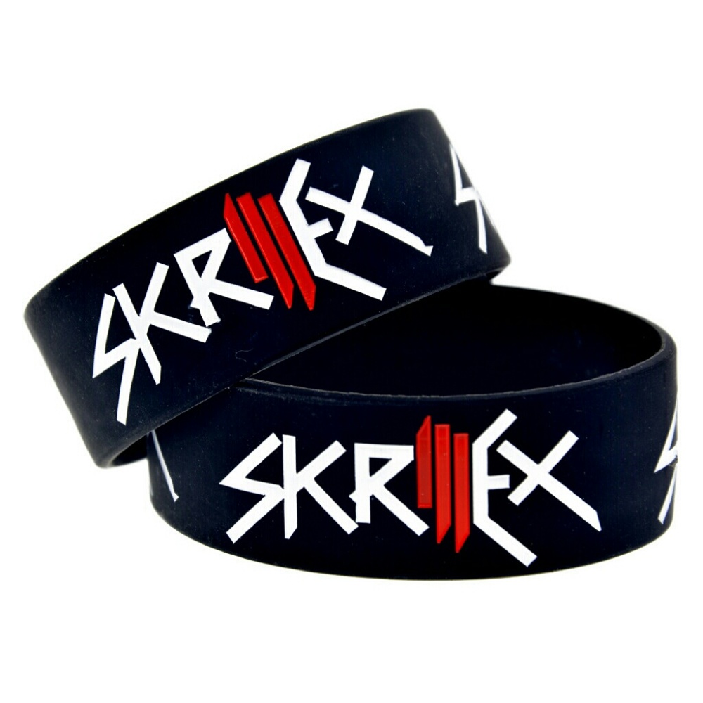 2 SKRILLEX BRACELET WRISTBAND EDM STYLE DUBSTEP